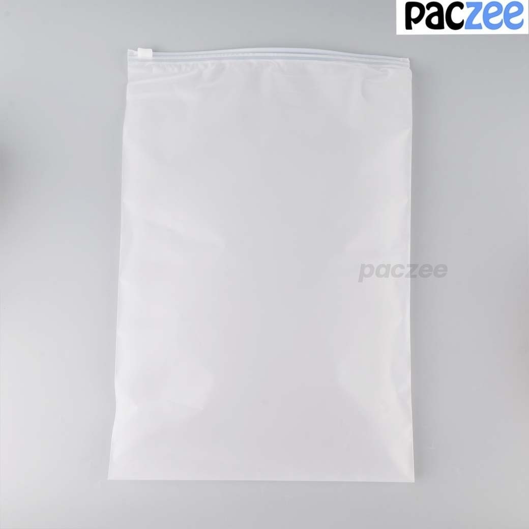 ถุงซิปรูด ใส่เสื้อผ้า เนื้อขุ่น 18X20Cm (50ใบ/แพ็ค) - Paczee.Com